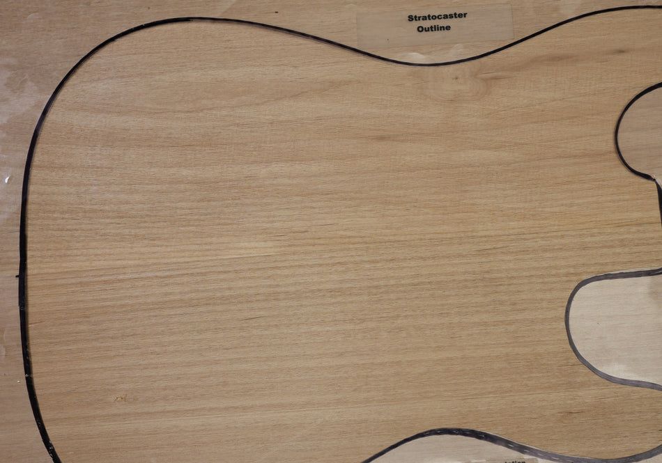 Alder body blank, unglued 2pc, 45 mm thick (+STANDARD. Light) - Stock# 6-8088