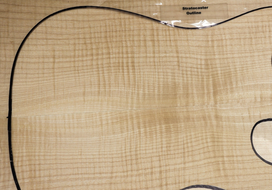 Maple Flame Guitar set 5.7 mm thick (Great Figure) - Stock# 6-8097