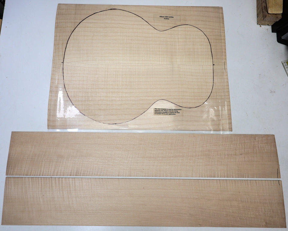 Back & Side set Maple Flame, Jumbo - Stock# 6-8111
