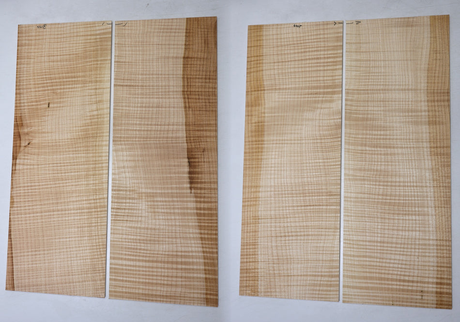 2 Matched Maple Flame Guitar sets 5mm thick (HIGH FIGURE) - Stock# 6-8144