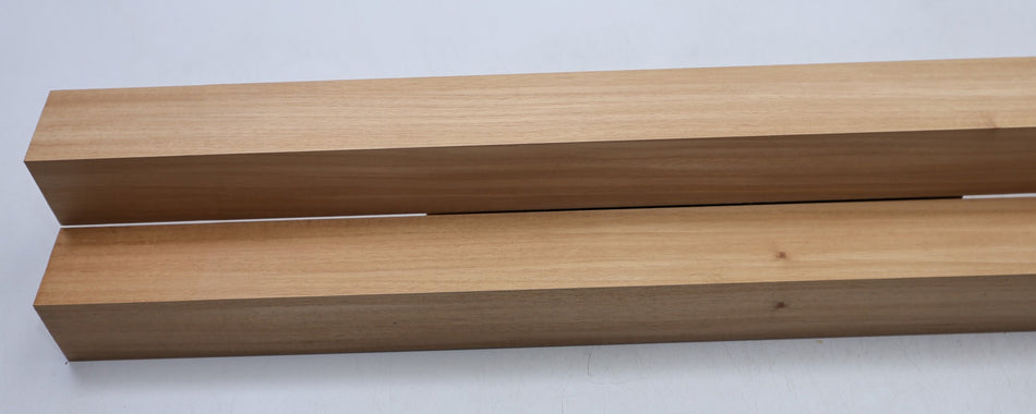Fiji Mahogany, 2 Spindle Squares 49 * 49 * 585 mm - Stock# 6-8149