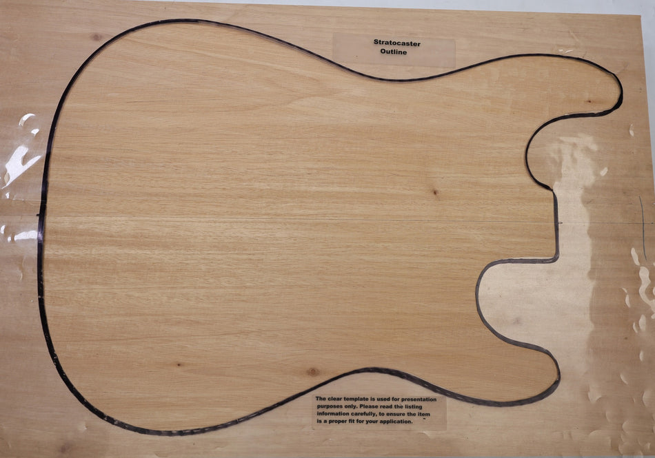 Fijian Mahogany body blank, unglued 2pc 51.mm thick - Stock# 6-8165