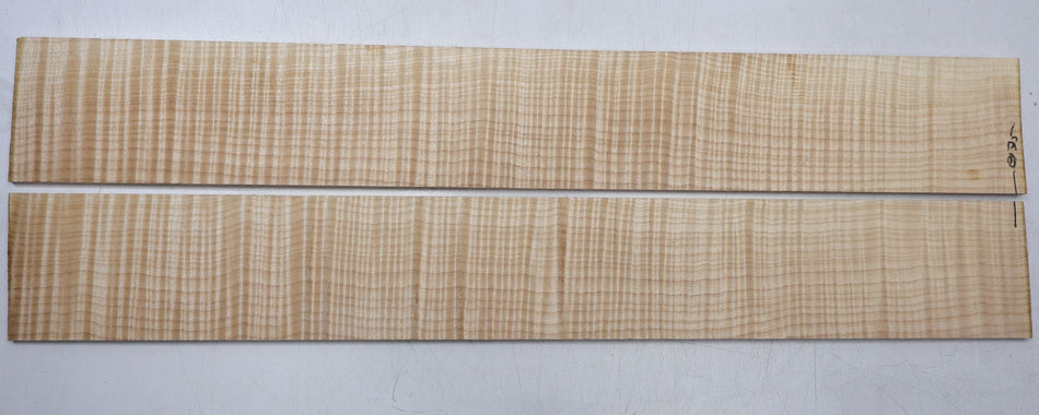 Maple Flame Fingerboards, 2 pieces  6.3 * 80 * 575.mm, unslotted (PREMIUM FIGURE) - Stock# 6-8175