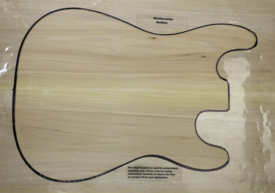 Tulip Poplar body blank, unglued 2pc 44.mm thick - Stock# 6-8176