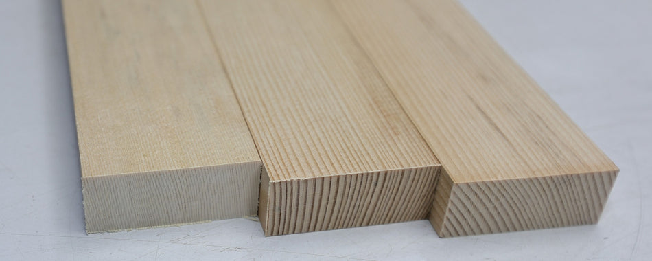Engelmann Spruce Bracewood, 3 blocks 0.8" x 2" x 20.5" - Stock# 6-8187