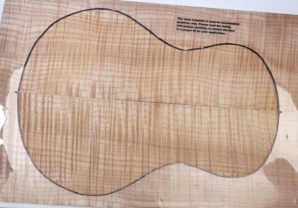 Back & Side set Maple Flame Ukulele / Flat Mandolin (HIGH FIGURE 4★) - Stock# 6-8194