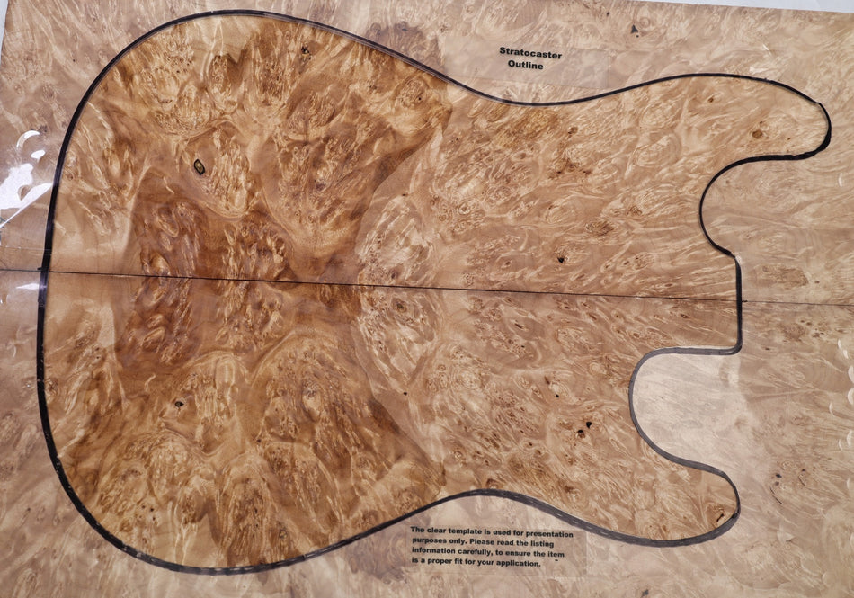 Maple Burl Guitar set 8.8.mm thick (+HIGH FIGURE +4★) - Stock# 6-8199