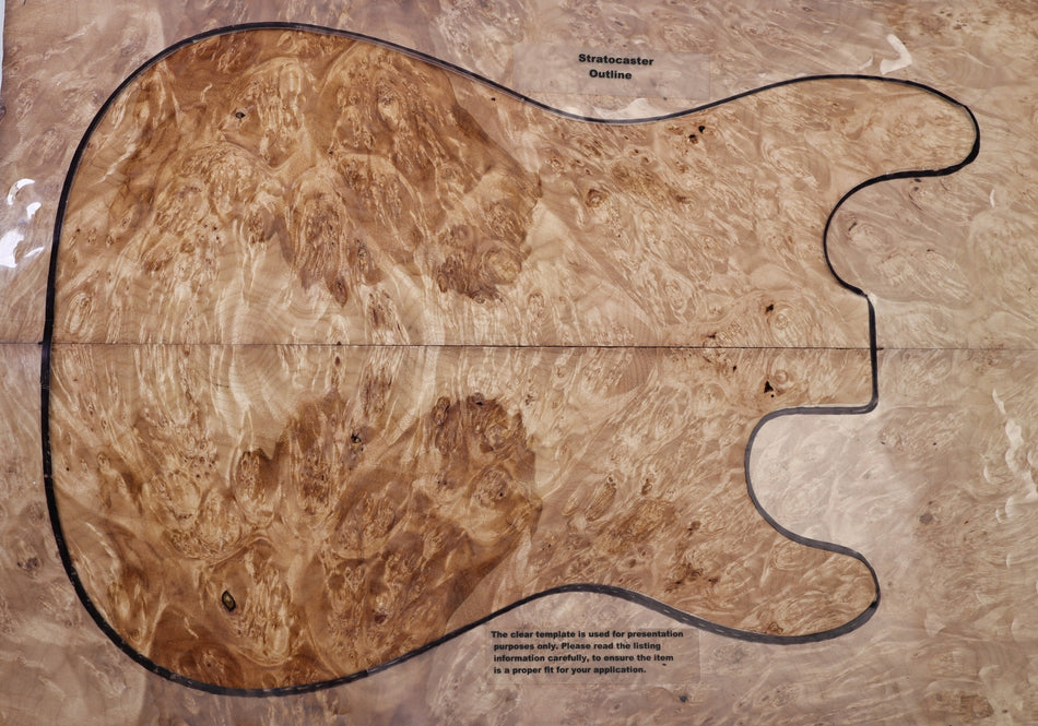Maple Burl Guitar set 8.8.mm thick (+HIGH FIGURE +4★) - Stock# 6-8199