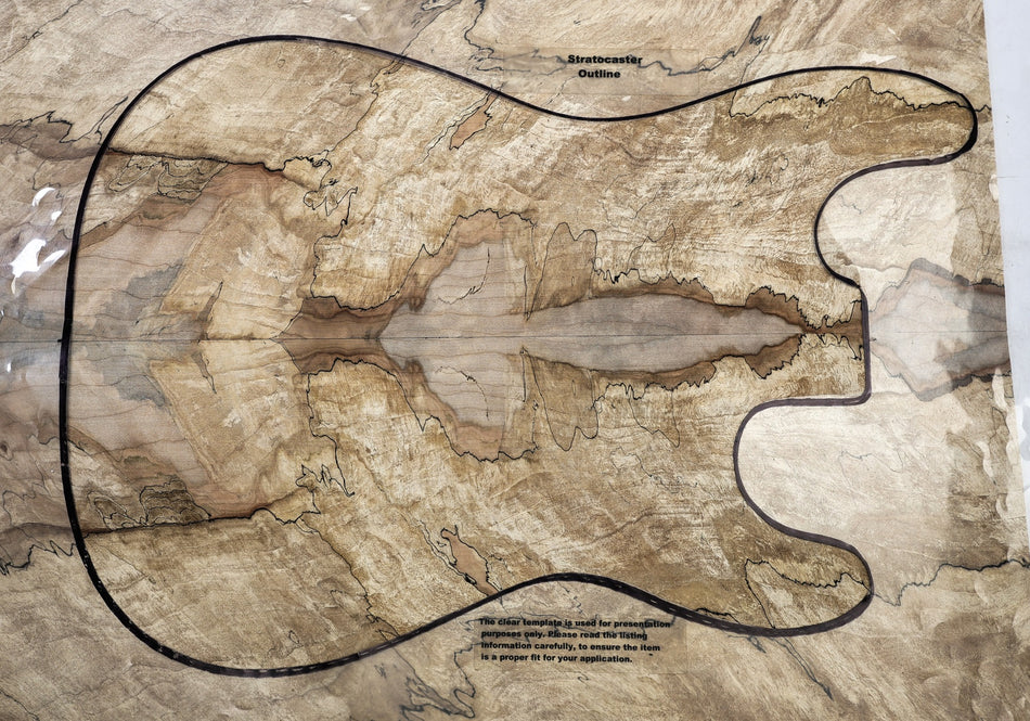 Spalted Maple Guitar set 6.8.mm thick (HIGH FIGURE 4★) - Stock# 6-8202