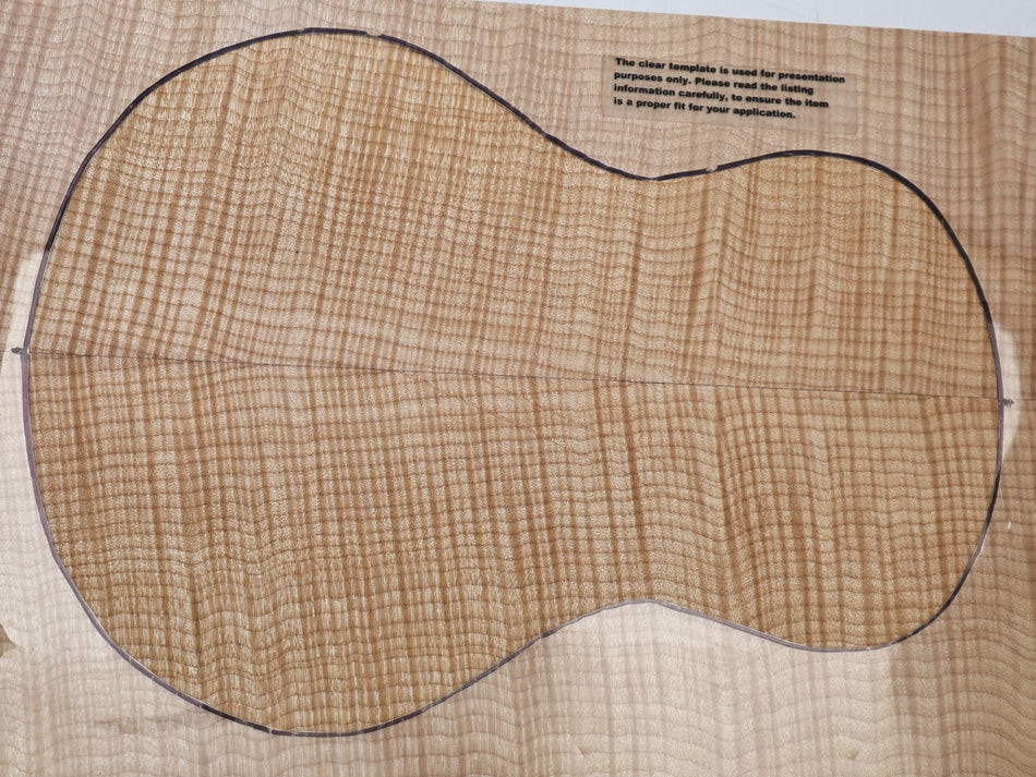 Back & Side set Maple Flame Baritone Ukulele / Flat Mandolin (PREMIUM FIGURE) - Stock# 6-8210