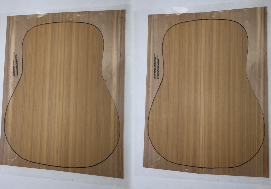 Red Cedar Dreadnought, 2 Guitar Sets 3.8.mm thick (Professional) - Stock# 6-8228