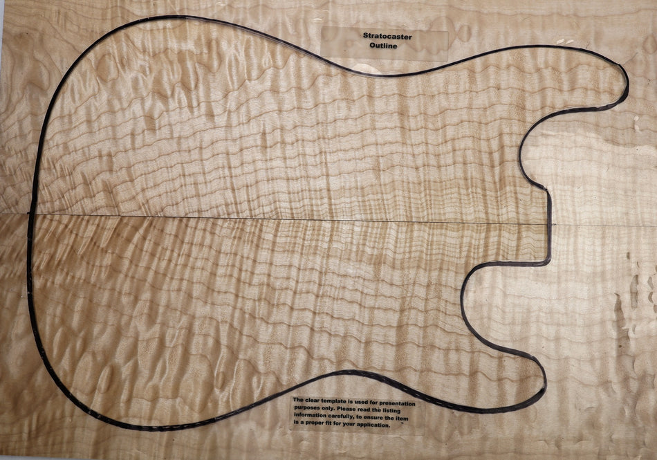 Maple Flame Guitar set 5.2.mm thick (HIGH FIGURE) - Stock# 6-8251