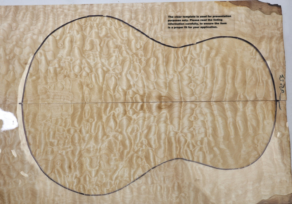 Back & Side set Maple Quilt Ukulele / Flat Mandolin (HIGH FIGURE) - Stock# 6-8254