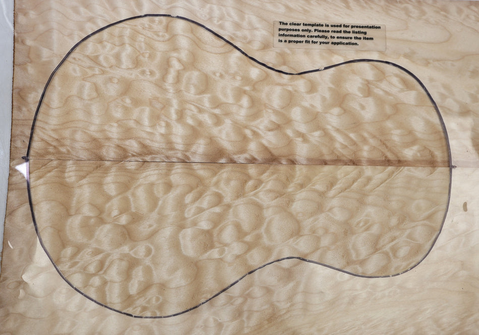 Maple Quilt Ukulele / Flat Mandolin set 5.mm thick (GREAT FIGURE) - Stock# 6-8255