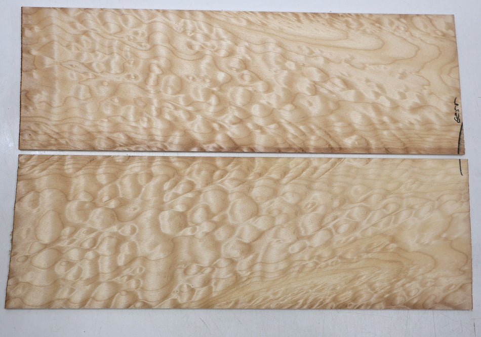 Maple Quilt Ukulele / Flat Mandolin set 5.mm thick (GREAT FIGURE) - Stock# 6-8255