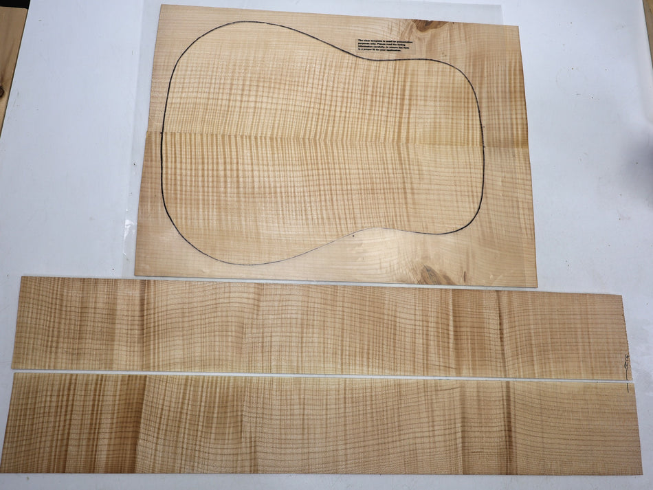 Back & Side set Maple Flame, Dreadnought (GREAT FIGURE) - Stock# 6-8256