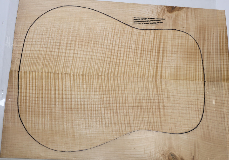 Back & Side set Maple Flame, Dreadnought (GREAT FIGURE) - Stock# 6-8256
