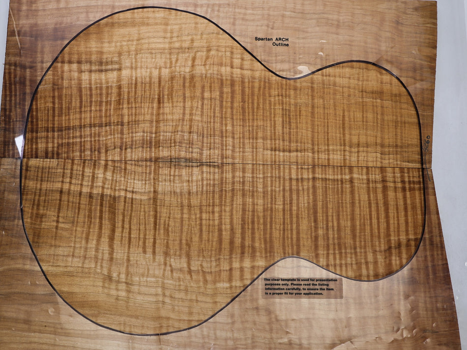 Maple Flame Archtop Guitar set 23.mm thick (GREAT FIGURE) - Stock# 6-8260