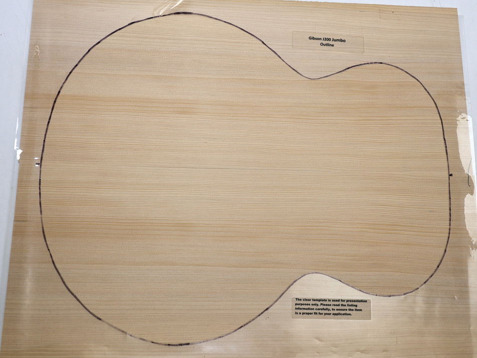 Hemlock Jumbo Guitar Set 4.3.mm thick (Professional) - Stock# 6-8263