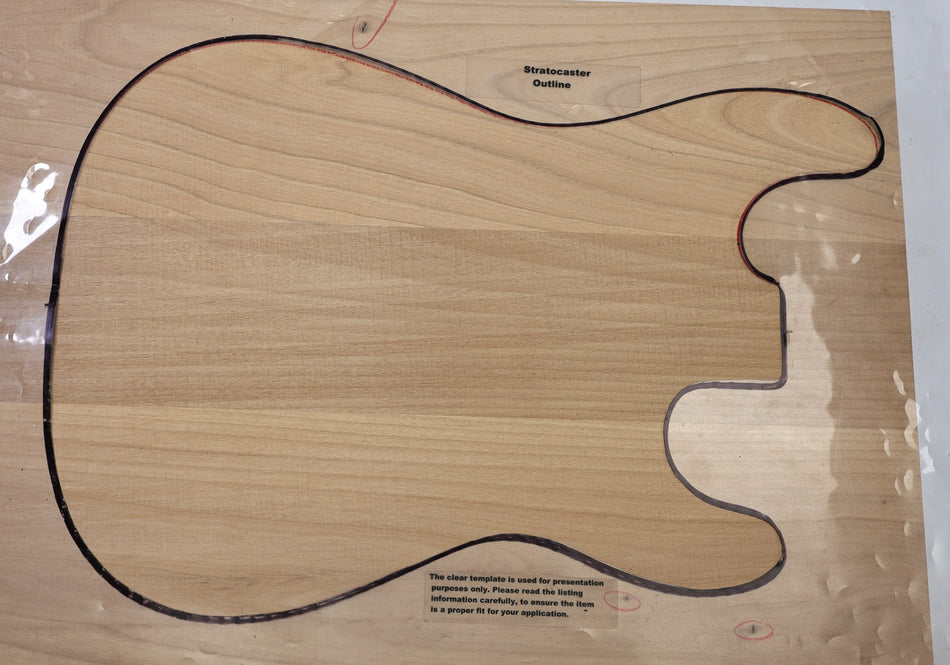 Alder body blank, Glued 3pc 44.mm thick (Standard) - Stock# 6-8267