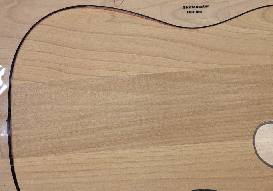 Alder body blank, Glued 3pc 44.mm thick (Standard) - Stock# 6-8267