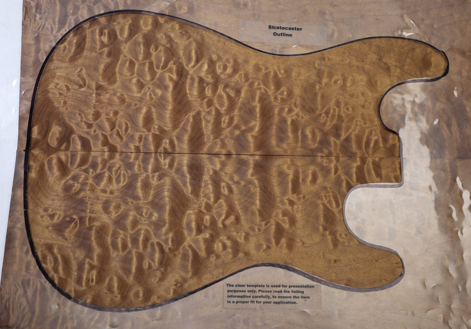 Torrefied Maple Quilt Guitar set 6.4.mm thick (Great Figure) - Stock# 6-8271