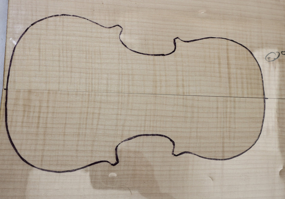 Maple Flame Mandolin / Violin set 26.mm thick - Stock# 6-8272