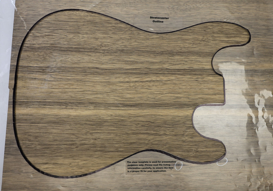 Black Limba body blank, unglued 2pc 45.mm thick - Stock# 6-8301