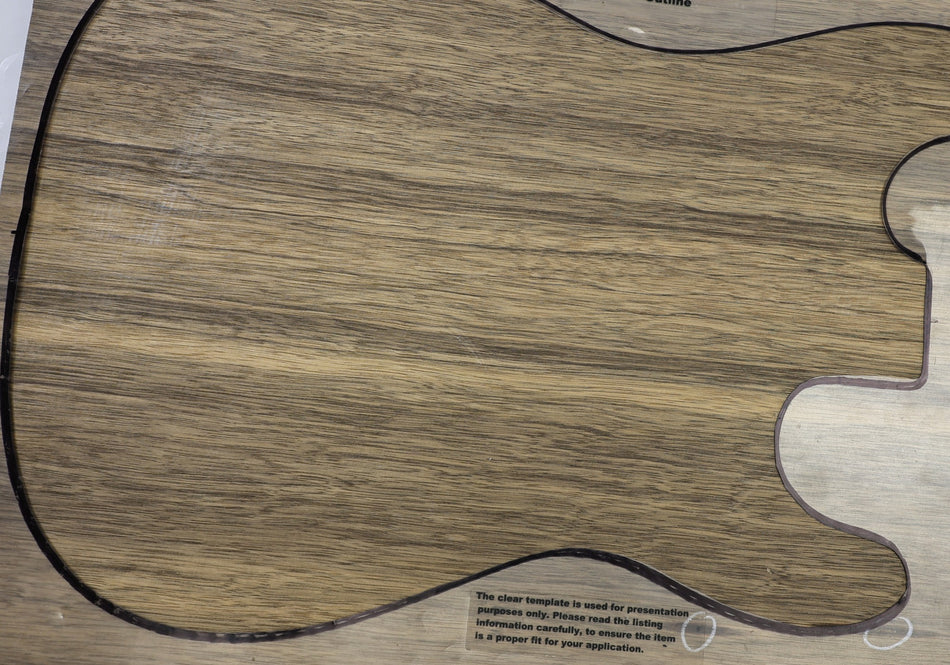 Black Limba body blank, unglued 2pc 45.mm thick - Stock# 6-8301