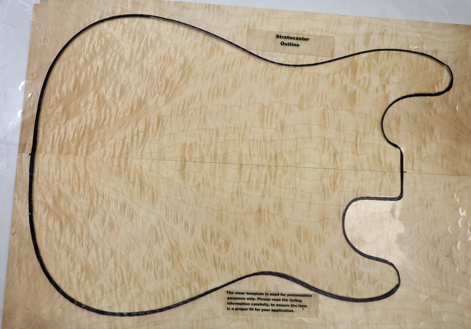 Maple Quilt Guitar set 6.8.mm thick (GREAT FIGURE) - Stock# 6-8309