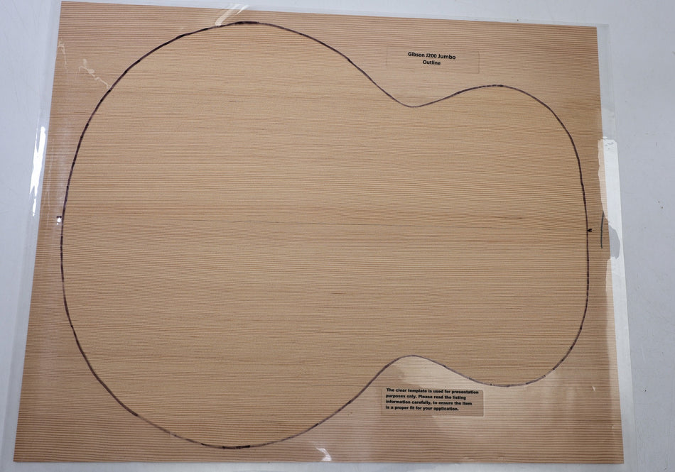 Douglas-Fir Jumbo Guitar Set, 4.mm thick (Professional) - Stock# 6-8316