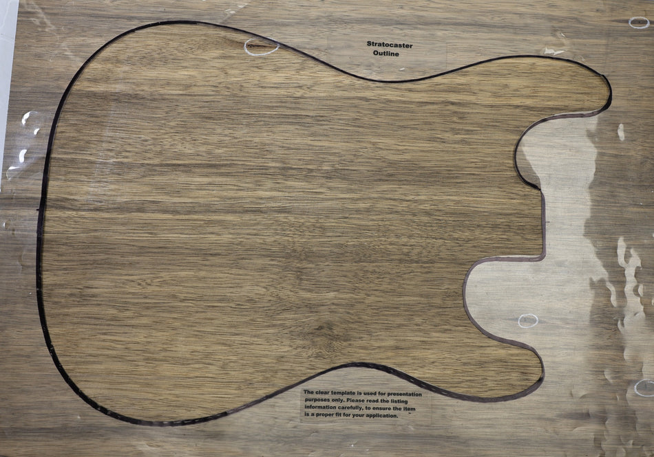 Black Limba body blank, unglued 2pc 45.mm thick - Stock# 6-8318