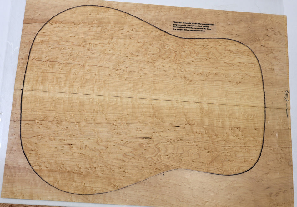 Back & Side set Rock Maple, Dreadnought (+GREAT FIGURE) - Stock# 6-8324