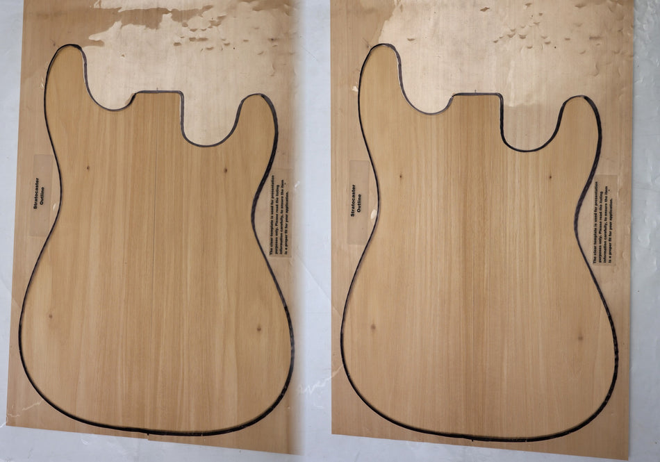 Alder, 2 matched Guitar sets 6.3.mm thick - Stock# 6-8335