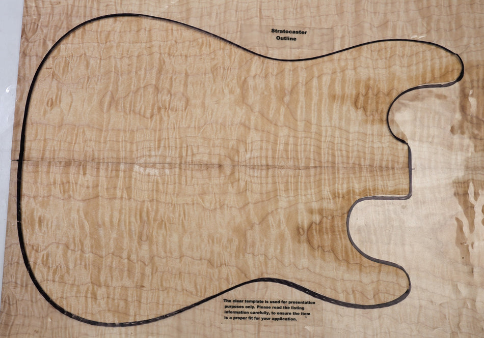 Maple Flame Guitar set 6.7.mm thick (HIGH FIGURE) - Stock# 6-8340