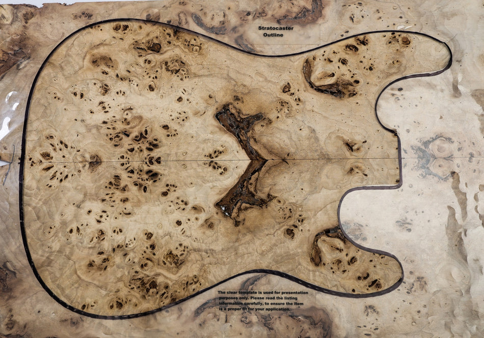 Cottonwood Burl Guitar set 7.2.mm thick (2nd) - Stock# 6-8342