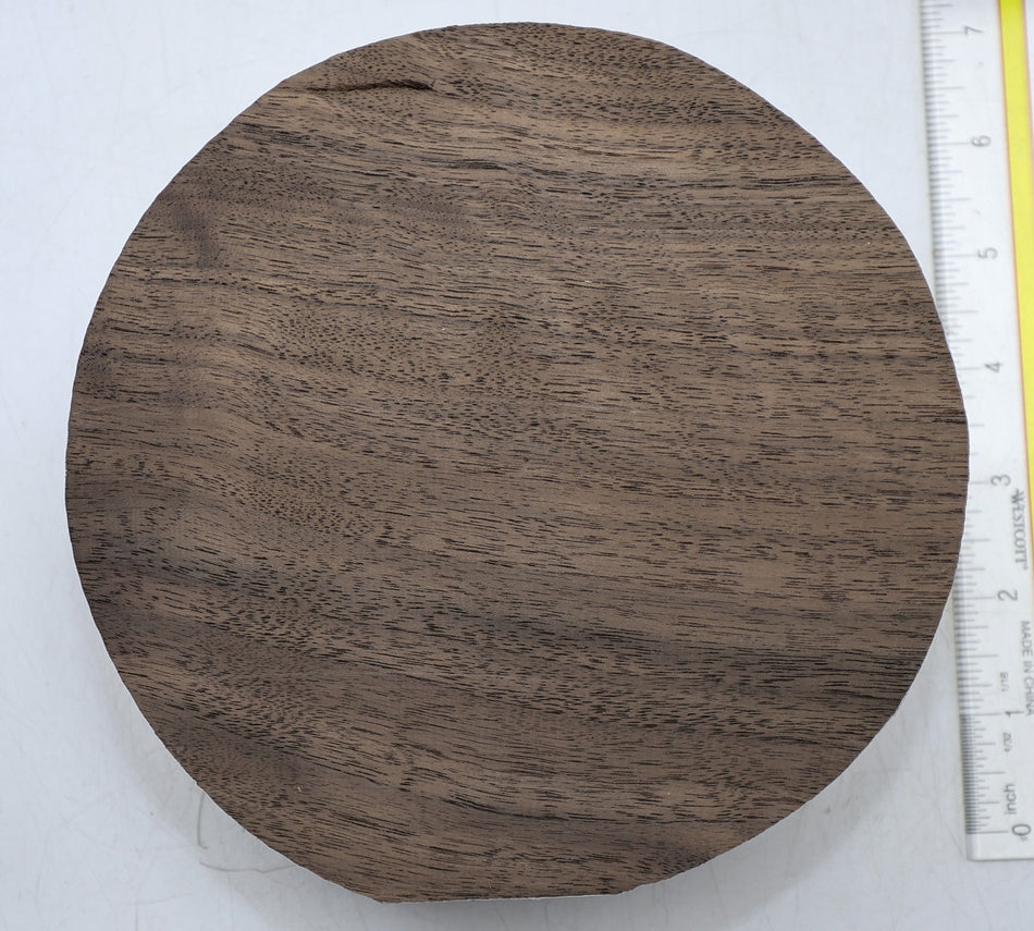 Walnut (Black) Round 170.mm diameter * 50.mm thick - Stock# 6-8348