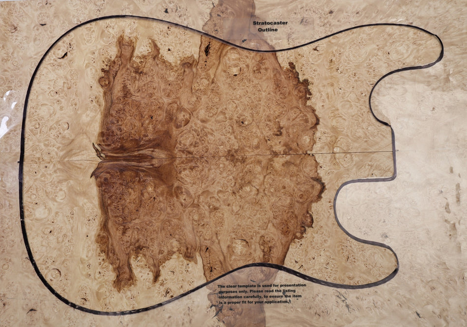 Maple Burl Guitar set 8.mm thick (HIGH FIGURE) - Stock# 6-8350