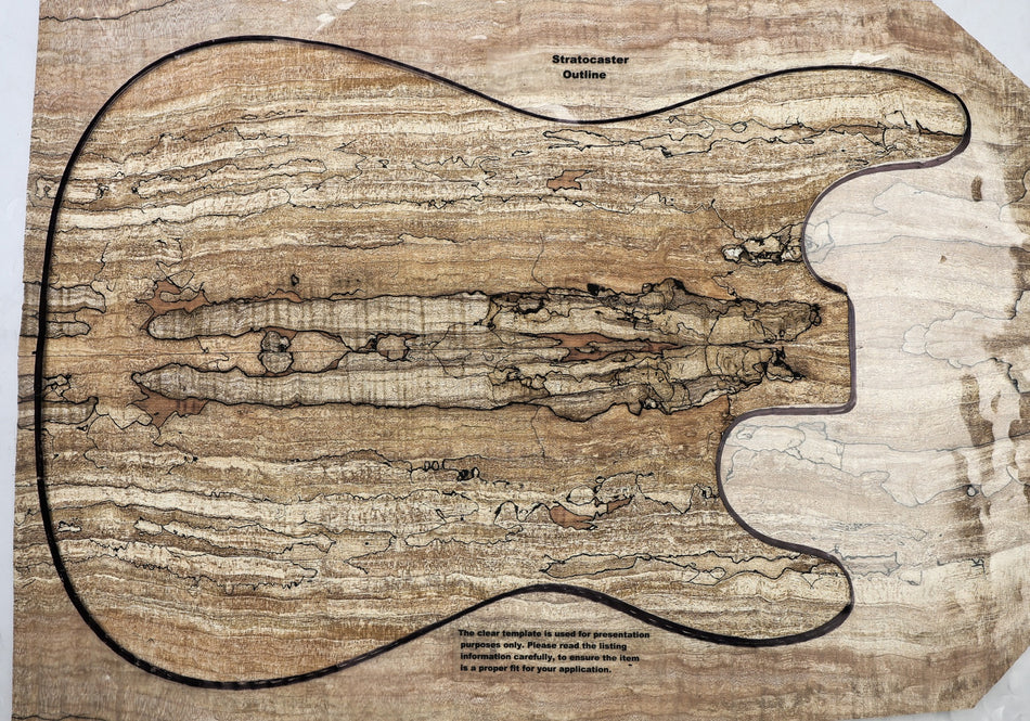 Spalted Maple Guitar set 8.7.mm thick (+GREAT FIGURE +3★) - Stock# 6-8362