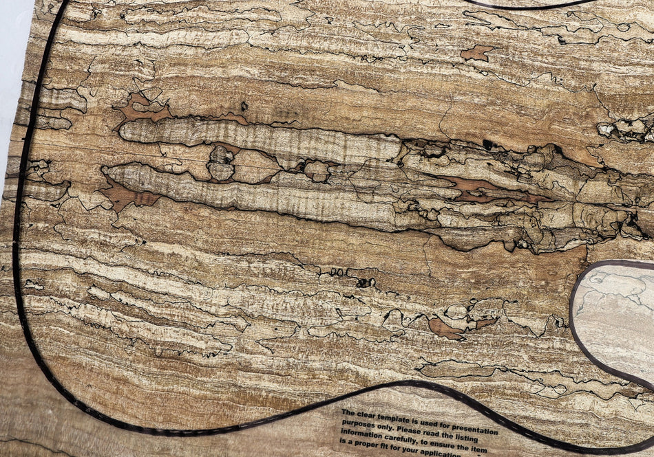 Spalted Maple Guitar set 8.7.mm thick (+GREAT FIGURE +3★) - Stock# 6-8362