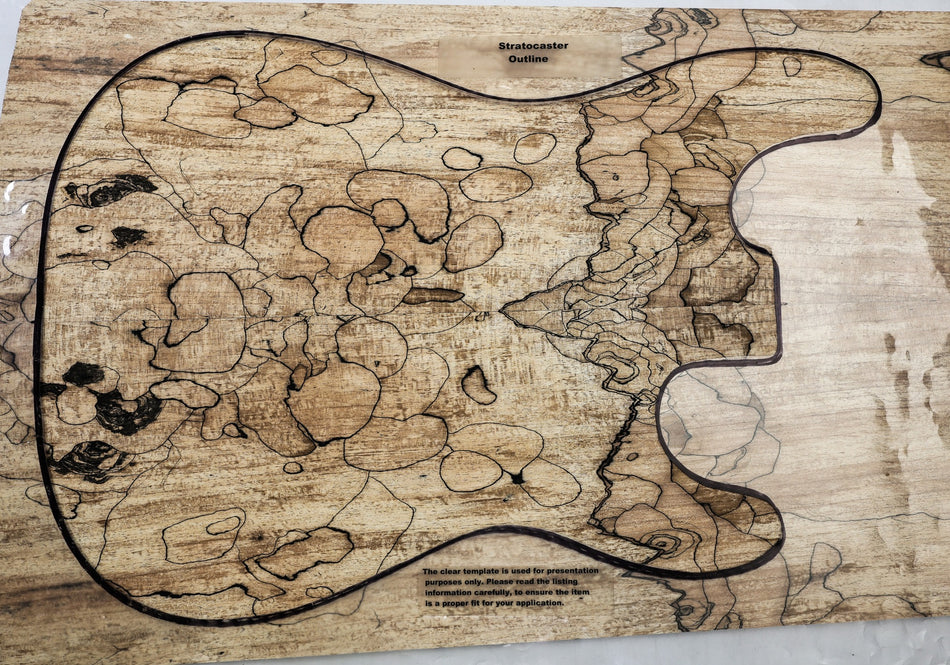 Spalted Maple Guitar set 8.8.mm thick (HIGH FIGURE 4★) - Stock# 6-8363