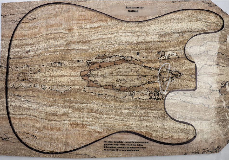 Spalted Maple Guitar set 8.6.mm thick (Great Figure 3★, 2nd) - Stock# 6-8364