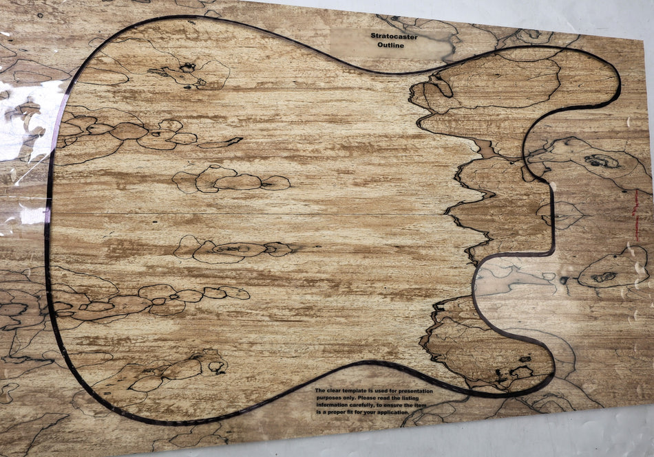 Spalted Maple Guitar set 7.3.mm thick (Great Figure) - Stock# 6-8365