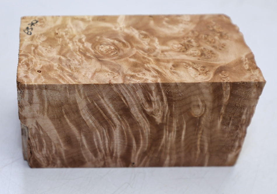Maple Burl Spindle Square 75 * 75 * 150 mm (HIGH FIGURE) - Stock# 6-8370