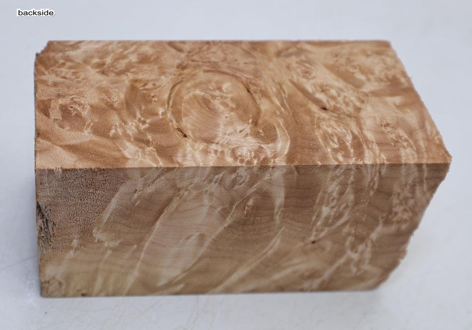 Maple Burl Spindle Square 75 * 75 * 150 mm (HIGH FIGURE) - Stock# 6-8370
