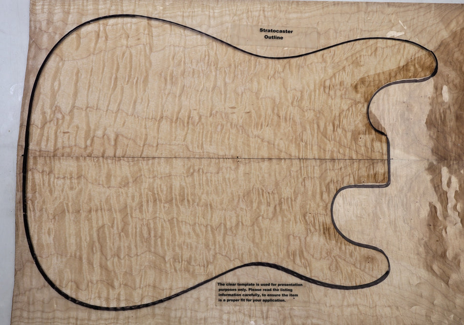 Maple Quilt Guitar set 7.3.mm thick (HIGH FIGURE, 2nd) - Stock# 6-8373