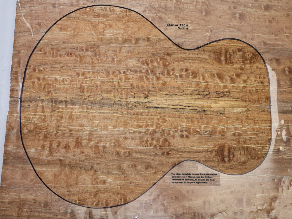 Spalted Maple Quilt Archtop Guitar set 26.mm thick - Stock# 6-8374