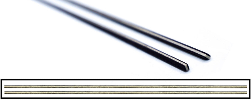 Guitar Purfling (Wood) Black / White / Black, 1.5 wide x 2.0 x 850mm, 2 piece set