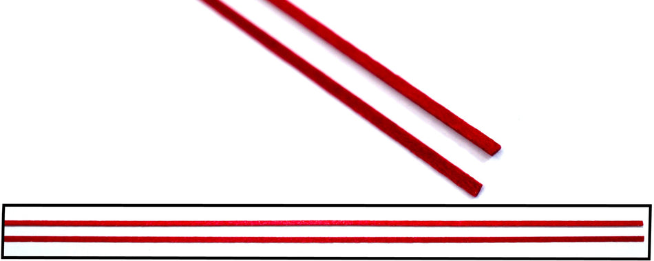 Guitar Purfling (Wood) Red, 0.5 wide x 1.5 x 850mm, 2 piece set