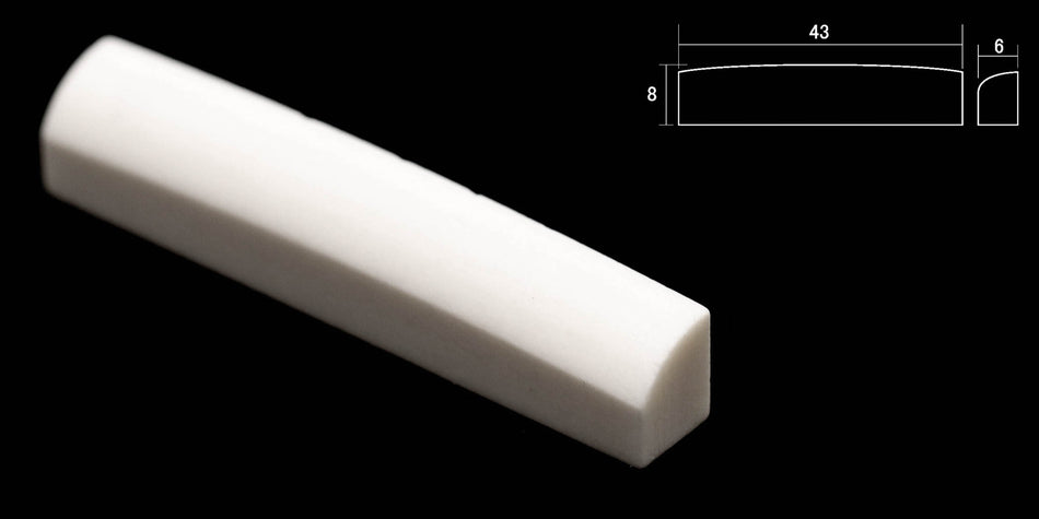 Shaped Nut, Bleached Bone 43 * 8 * 6mm for Gibson Guitars